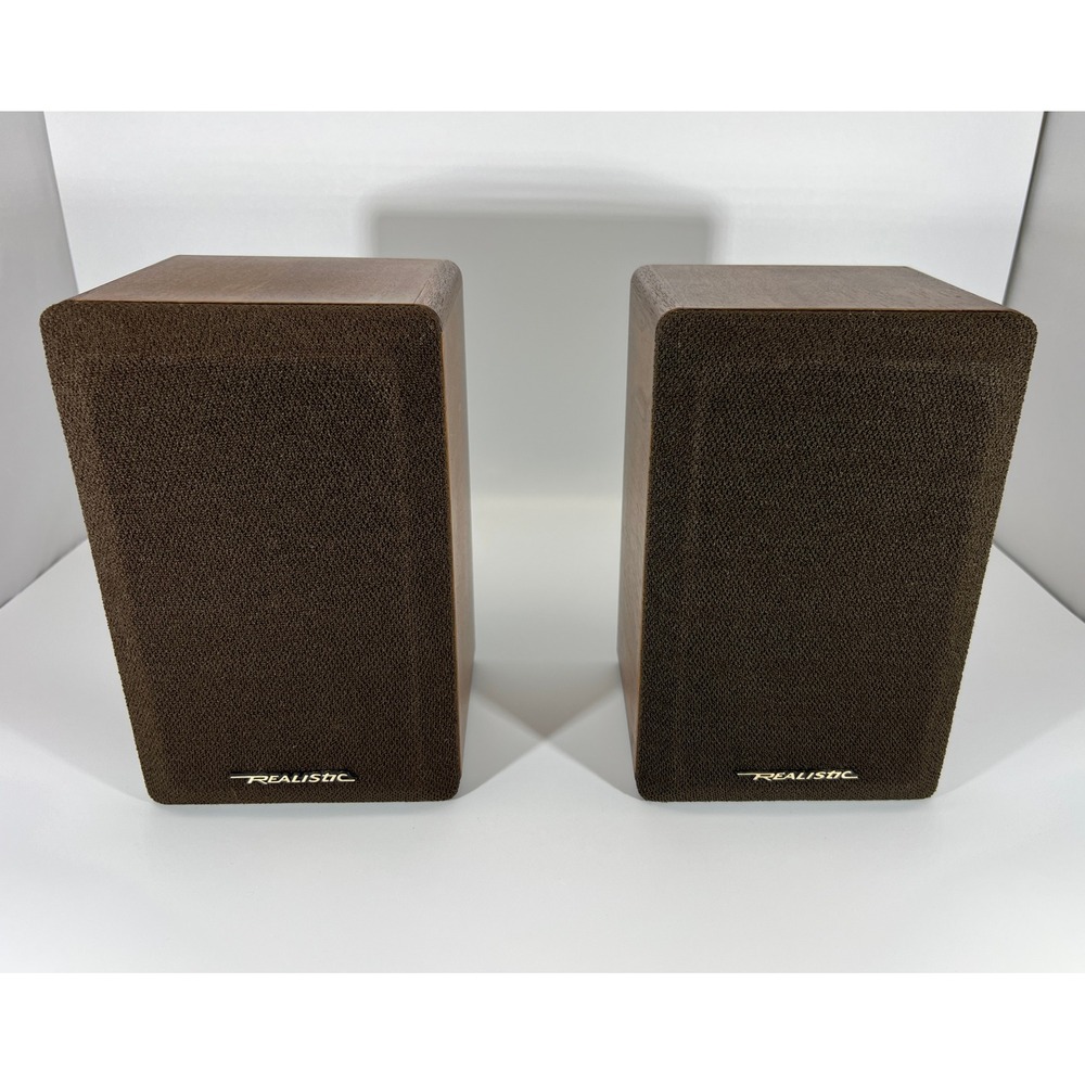 Realistic Minimus-7W Walnut Veneer Wood Speakers 40-2039B Pair 8 Ohm 40W Japan